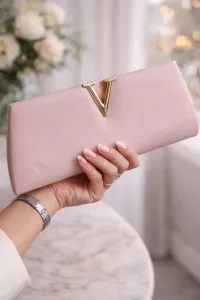 Zarif ve şık pembe clutch çanta