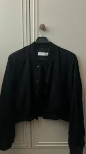 SİYAH SATEN BOMBER CEKET M-L BEDEN