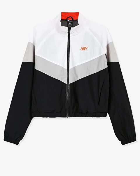 Skechers Micro Collection ection Color Block Bomber Kadın Siyah Ceket